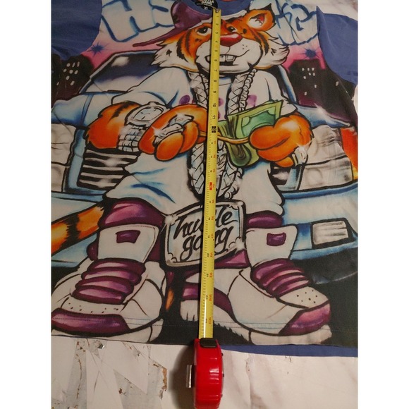 Vintage Tony the Tiger Blinged Out T-Shirt Y2K era streetwear fashion hip hop XL - Picture 7 of 16